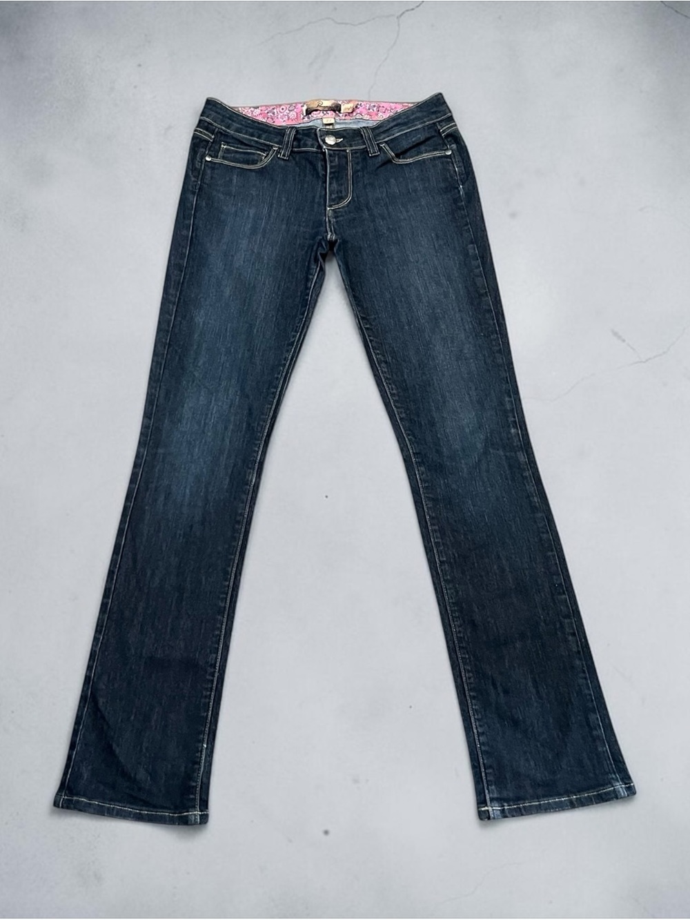 PAIGE | Dark Blue Straight-Leg Jeans | Size 27 - Picture 4 of 10